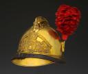 FIREFIGHTER HELMET OF THE VITICULTURAL COMMUNE OF "AŸ" IN THE MARNE, 1885 type, Third Republic. 29705R