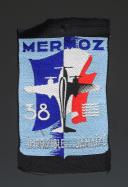 ÉCUSSON GROUPEMENT 38 MERMOZ DES CHANTIERS DE JEUNESSE, 2d modèle (variante 5 vagues), Seconde Guerre Mondiale. 31688-4R