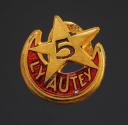 LAPEL PIN OF THE LYAUTEY 5 YOUTH GROUP FROM THE FRENCH WORK CAMPS, enamel example, Second World War. 31835-1