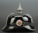 Photo 3 : CASQUE À POINTE TROUPE DU 'INFANTERIE REGT MARKGRAF LUDWIG WILJELM , 3. Badisches, n°111, modèle 1915.