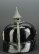 Photo 4 : CASQUE À POINTE TROUPE DU 'INFANTERIE REGT MARKGRAF LUDWIG WILJELM , 3. Badisches, n°111, modèle 1915.