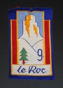 ÉCUSSON GROUPEMENT 9 LE ROC DES CHANTIERS DE JEUNESSE, 2d modèle (grand modèle), Seconde Guerre Mondiale. 31657-3