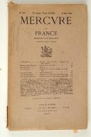 Mercure de France, 32ème année 15 mai 1921