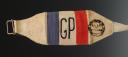 BRASSARD D'UN MEMBRE DU « GROUPE POLICE » DES MILICES PATRIOTIQUES DE LA RÉSISTANCE FRANÇAISE, Seconde Guerre Mondiale. 31527R