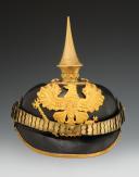 CASQUE À POINTE D'UN OFFICIER D'INFANTERIE PRUSSIEN, Preußen Pickelhaube für einen Offizier im Infanterie-Regiment, modèle 1871/1899, Deuxième Reich. 33958
