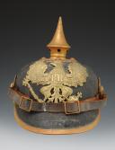 CASQUE À POINTE TROUPE D'UN SOLDAT DU 103ème RÉGIMENT D'INFANTERIESAXON DE RÉSERVE, Reserve-Infanterie-Regiment Nr. 103, modèle 1895, Second Reich. 30448R