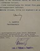 LETTRE DE L'AVOCAT À LA COUR DE PARIS JOSEPH HAENNIG À LA FELDGENDARMERIE DE LA KOMMANDANTUR DU «GROSS-PARIS », Seconde Guerre Mondiale. 18621R