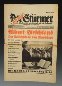 JOURNAL DE PROPAGANDE ANTISÉMITE « DER STÜRMER » - NUMÉRO SPÉCIAL SUR L'AFFAIRE DE ALBERT HIRSCHLAND, Troisième Reich.