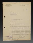 LETTER AND AUTOGRAPH OF THE INSPECTOR OF THE SIPO AND THE SD, SS-Dr. SCHÖNGARTH, World War II. 33390R