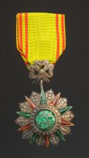ÉTOILE DE CHAVALIER DE L'ORDRE DE NICHAN AL IFTIKHAR - BEY MOHAMED EL NACEUR ( 1906-1922 ), créée en 1837, modifié 1857, Troisième République. 29788-76R