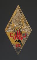INSIGNE POUR LE BÉRET GROUPEMENT 29 BUGEAUD DES CHANTIERS DE JEUNESSE, Seconde Guerre Mondiale. 31916-1