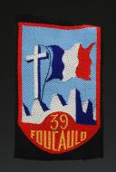 ÉCUSSON GROUPEMENT 39 FOUCAULD DES CHANTIERS DE JEUNESSE, Seconde Guerre Mondiale. 31689-1