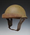 ARMORED VEHICLE CREW HELMET, 1935 model modified in 1937, Second World War. Item no. 29674R.