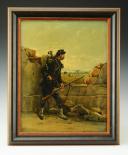 Photo 2 : CHASSEUR À PIED GUERRE FRANCO-PRUSSIENNE : Huile sur toile, Second Empire. 20876-2