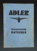 LIVRET DE CONSEILS TECHNIQUES POUR VÉHICULES ALLEMANDS DE LA MARQUE ADLER, Technischer Ratgeber Adler, Seconde Guerre Mondiale.