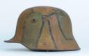 Photo 5 : CASQUE ALLEMAND CAMOUFLÉ, modèle 1916 modifié 1917.