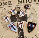 SET OF EIGHT INSIGNIAS FOR PROPAGANDA AND SUPPORT FOR THE FRENCH STATE, Second World War. 31418R