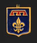 Lapel insignia of the Languedoc Regional Office of the Youth Labor Camps, World War II. Code: 31805-2.