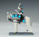 TIMBALIER À CHEVAL LEIBSTANDARTE SS ADOLF HITLER : RÉFÉRENCE LAH36 : FIGURINE EN PLOMB 54 mm, KING & COUNTRY, Seconde Guerre Mondiale.
