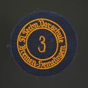 INSIGNIA OF A MEMBER OF THE HITLER YOUTH FROM THE AERONAUTICAL TECHNICAL PREPARATORY SCHOOL, HJ - Sleeve badge "Aviator Technical Preparatory School BREMEN-HEMELINGEN - 3", Third Reich. 8176