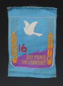 ÉCUSSON GROUPEMENT 16 LA FORÊT DU ROUEST variante devise resserrée du 2d modèle DES CHANTIERS DE JEUNESSE, Seconde Guerre Mondiale. 31666-6