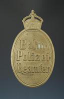 INSIGNE DE FONCTION DE LA POLICE FERROVIAIRE IMPÉRIALE, Bahnpolizei-Beamter, Second Reich.