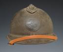 CASQUE ADRIAN AVEC REPRODUCTION DE L'ATTRIBUT DU 1er RÉGIMENT DE ZOUAVES, modèle 1926, Seconde Guerre Mondiale. 29641R