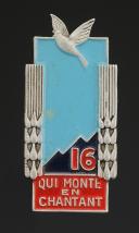 INSIGNE DU GROUPEMENT 16 LA FORET DU ROUEST DES CHANTIERS DE JEUNESSE, 1er modèle, Seconde Guerre Mondiale. 31898-3