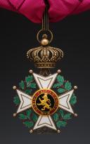 COMMANDER'S STAR OF THE ORDER OF LEOPOLD OF BELGIUM IN CIVIL DIVISION, created in 1832, Manufactured in the 1920s-1930s. 30586