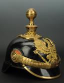 Photo 2 : CASQUE À POINTE D'OFFICIER D'ARTILLERIE À PIED PRUSSIEN 'FUSSARTILLERIE REGT GENERAL FELDZEUGMEISTER (Brandenburgisches) n°3', modèle 1895.
