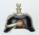 Photo 3 : CASQUE À POINTE D'OFFICIER DE POMPIER BADOIS, modèle 1895.