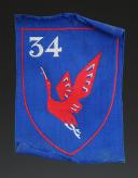 ÉCUSSON GROUPEMENT 34 SULLY DES CHANTIERS DE JEUNESSE, grand modèle, Seconde Guerre Mondiale. 31685-2