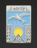 INSIGNE DU GROUPEMENT 16 LA FORET DU ROUEST DES CHANTIERS DE JEUNESSE, 2d modèle, Seconde Guerre Mondiale. 31898-4