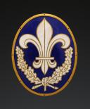 PLAQUE DE BRASSARD D'UN MEMBRE D'ACTION FRANÇAISE, Troisième République. 31385-2R
