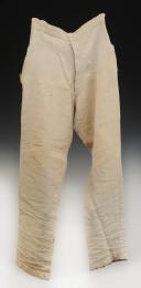 PANTALON DE TREILLIS AFFECTÉ AU 1er RÉGIMENT DU TRAIN DES ÉQUIPAGES MILITAIRES, modèle 1895, Troisième République. 29472R