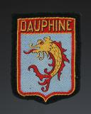 ÉCUSSON DU GROUPEMENT DAUPHINÉ DES CHANTIERS DE JEUNESSE ET MONTAGNE groupe 3, second modèle, Seconde Guerre Mondiale. 31732-3