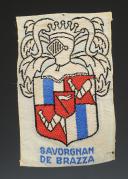 INSIGNE TISSU DU CENTRE DE FORMATION DES JEUNES DES ÉQUIPES NATIONALES « SAVORGNAN DE BRAZZA » À LA PALISSE, Seconde Guerre Mondiale. 31506R
