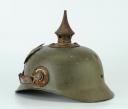 Photo 2 : 262	CASQUE A POINTE TROUPE ERSATZ D'UN SOLDAT DU 8. Lothringisches Infanterie-REGIMENT Nr. 159, vers 1914-1915.