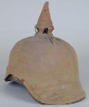 Photo 5 : 263	CASQUE A POINTE TROUPE ERSATZ AVEC SON COUVRE-CASQUE DU 9. Badisches Infanterie-REGIMENT Nr.170, modèle 1914-1915. 