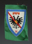 ÉCUSSON GROUPEMENT 14 DU GUESCLIN groupe 1 du 2e modèle DES CHANTIERS DE JEUNESSE petit modèle, Seconde Guerre Mondiale. 31664-2