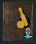 SOUVENIR PLAQUE FROM THE 18th RALLY ORGANIZED BY THE GERMAN BOWLING FEDERATION IN 1933, Third Reich. 9822