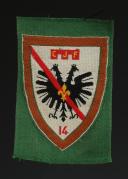 ÉCUSSON GROUPEMENT 14 DU GUESCLIN groupe 6 du 2e modèle DES CHANTIERS DE JEUNESSE petit modèle, Seconde Guerre Mondiale. 31664-6