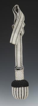 DRAGONNE POUR SABRE D'OFFICIER DE LA POLICE DE PROTECTION FERROVIAIRE, III. Reich Bahnschutz Portepee für den Säbel für den Unterführer, Seconde Guerre Mondiale. 22928R