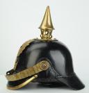 Photo 4 : CASQUE À POINTE TROUPE DE L'INFANTERIE PRUSSIENNE DU '6 Pommerisches Inf.-Regt."n° 49, 1°Bataillon, 3° Kompanie, daté 1870, modèle 1867.