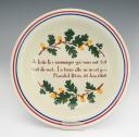 GIEN EARTHENWARE - PROPAGANDA PLATE OF THE VICHY GOVERNMENT, Second World War. 27454R