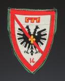 ÉCUSSON GROUPEMENT 14 DU GUESCLIN groupe 2 du 2e modèle DES CHANTIERS DE JEUNESSE petit modèle, Seconde Guerre Mondiale. 31664-11