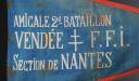 FANION DE L'AMICALE DU « 2ème BATAILLON VENDÉE FFI SECTION DE NANTES », Seconde Guerre Mondiale. 31290R