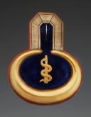ÉPAULETTE D'UN OFFICIER ASSISTANT DU CORPS DE SANTÉ PRUSSIEN, Preußen - Einzel Epaulette für einen Assistenzarzt, Deuxième Reich. 31367-2R
