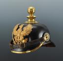 Photo 2 : CASQUE À POINTE TROUPE D'ARTILLERIE À PIED DU « 4. Lothringisches Feldartillerie-Regiment Nr. 70 », modèle 1895.