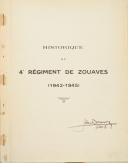 Photo 2 : HISTORIQUE du 4e régiment de Zouaves (1942-1945).